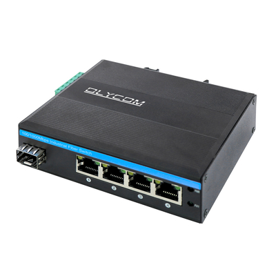 Gigabit Ethernet 5-portowy przełącznik klasy przemysłowej z portem światłowodowym SFP