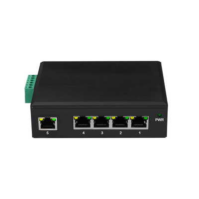 Mini przemysłowy 5-portowy kompaktowy przełącznik Ethernet Niezarządzany uchwyt 24 V Din ze znakiem E