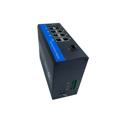 IP44 Przemysłowy przełącznik sieciowy Instalacja Ethernet na szynie DIN 8 portów RJ45