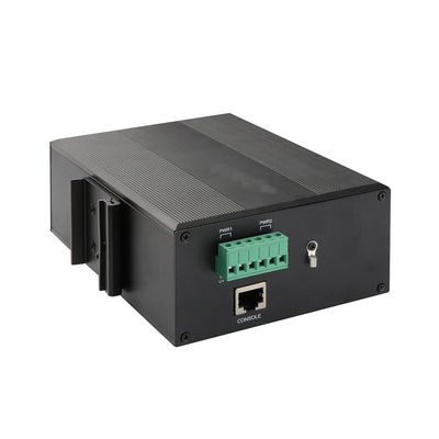 IP40 1000Mbps Przemysłowy zarządzalny przełącznik światłowodowy Poe 8 portów z szyną Din