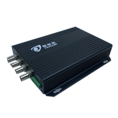 Czarny 115Kbps CVI TVI Audio Video Cyfrowy konwerter optyczny 4ch Monitorowanie przemysłowe