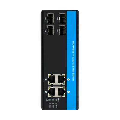 4-portowy przełącznik przemysłowy 1000 Mb / s, przełącznik światłowodowy Ethernet Plug and Play