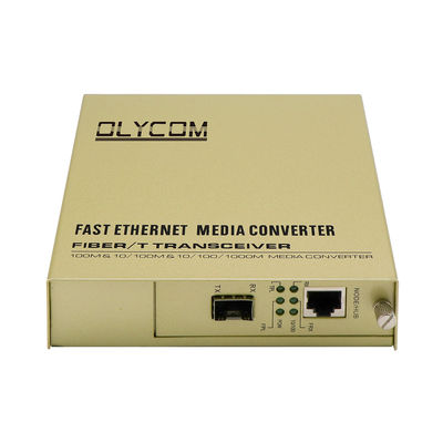 Konwerter mediów z pojedynczym światłowodem SFP, konwerter mediów w sieciach przejściowych Wejście AC 50 Hz