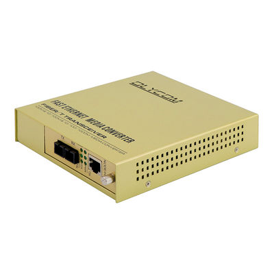 Konwerter mediów MDIX CCTV z 2 portami Ethernet SMF 100 km Max