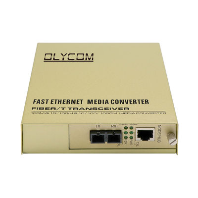 Konwerter mediów MDIX CCTV z 2 portami Ethernet SMF 100 km Max
