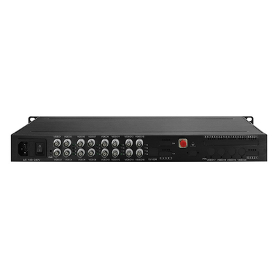 1U Rack 16-kanałowy konwerter mediów wideo AHD CVI TVI 1080P 4K AC 220V