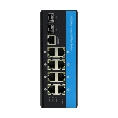 Przemysłowy zarządzany przełącznik Ethernet Gigabit SFP Złącze LC 8 portów 10/100/1000base-T