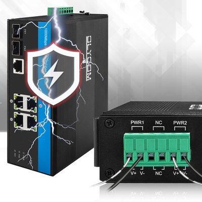 Web Managed Outdoor POE Switch 4 Port 2.5G Włókno utwardzone Ethernet Do CCTV Video CE