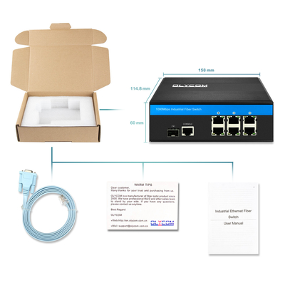 2.5G Wzmocniony przełącznik PoE Zarządzalny Gigabit Ethernet Podwójne wejście DC48V 15.4W 30W IP40