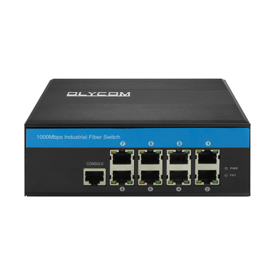 Gigabit Smart 8-portowy przemysłowy zarządzalny przełącznik Ethernet Zarządzany SNMP CLI DC9V