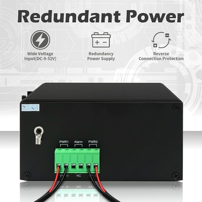 Przemysłowy przełącznik PoE Gigabit SFP 120W Budżetowy aktywny PoE Rugged Case