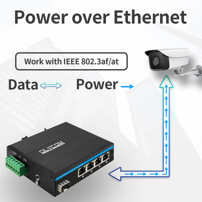 Przełączniki sieciowe Gigabit POE Sfp Power Over Ethernet 4 + 1 porty