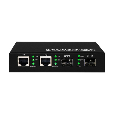 Komercyjny przełącznik światłowodowy Ethernet 4 porty Sfp niezarządzany Gigabit