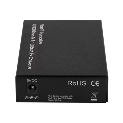 1G SFP Media Converter Gigabit Fiber Optic Ethernet Niezarządzany Mini Size Czarny DC5V