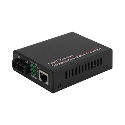 Gigabitowy światłowodowy konwerter mediów 20 km, jednomodowy, dupleksowy, złączem SC, niezarządzany