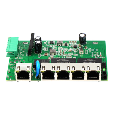 5 portów E-Mark Przemysłowy przełącznik sieciowy PCBA Gigabit oparty niezarządzany 12V 24V