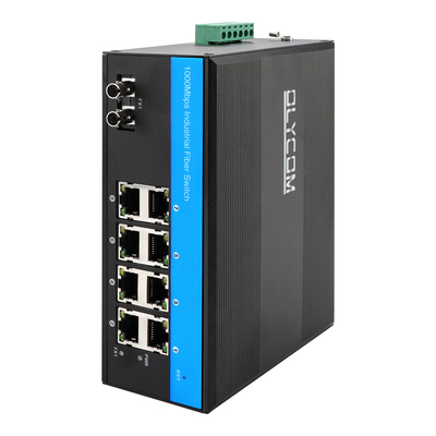 9-portowy przemysłowy niezarządzalny przełącznik Gigabit Ethernet ST Światłowód jednomodowy 30 km DC24v