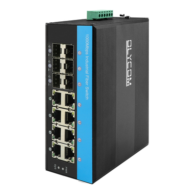 2.5G L2 Zarządzane Przemysłowe PoE Network Switch Support ERPS MSTP Ring Din Rail