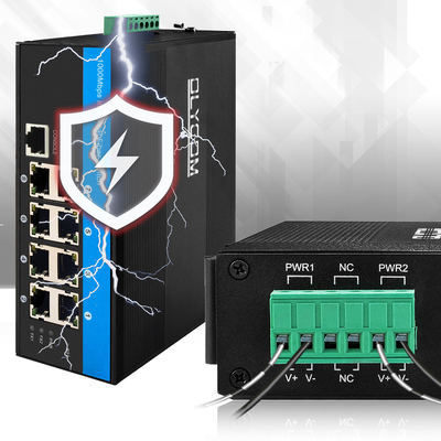 8-portowy zarządzalny przełącznik PoE Gigabit Ethernet 240 W Aktywna obudowa POE z chipem Vitesse