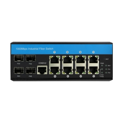 Przemysłowy przełącznik Ethernet Gigabit Lite Layer 3 Ring Managed 12 portów