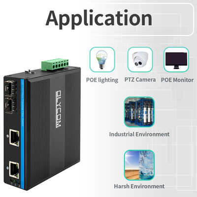 4 porty Gigabit Unmanaged Ethernet Switch 100/1000M Fiber Auto-Adaptive Din Rail