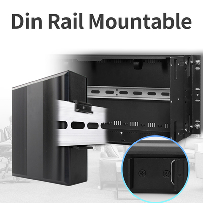 4 porty Gigabit Unmanaged Ethernet Switch 100/1000M Fiber Auto-Adaptive Din Rail