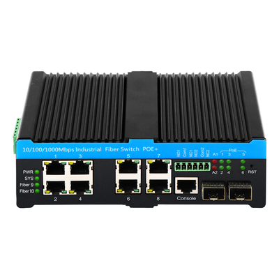 Gigabit L2 Zarządzane 90W PoE Przełącznik 10 Port z 2 portami kombo