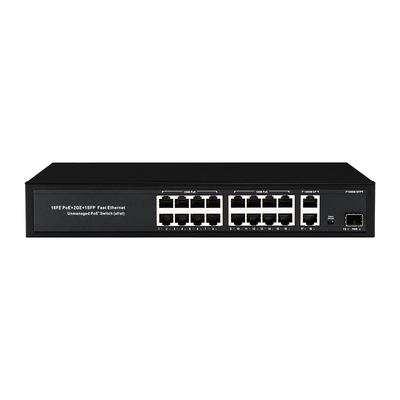16-portowy przełącznik 10/100M CCTV POE 1 klatka SFP Gigabit Network Uplink AC220V
