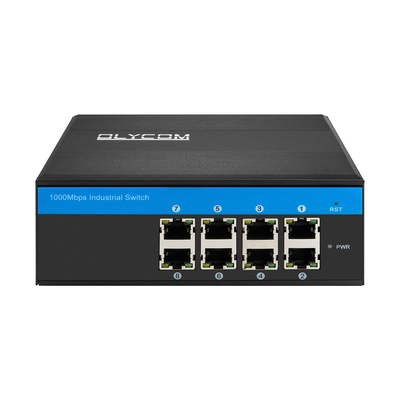 E-Mark Industrial Network Switch 8 Port Gigabit Ethernet Niezarządzany Rugged Din Rail