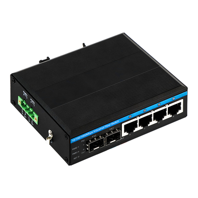 6 portów Gigabit zarządzane twardym przełącznikiem sieciowym Kompaktowy rozmiar podwójne zasilanie DC12V