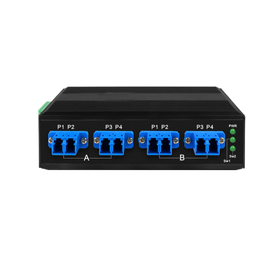 System automatycznego przełączania 4 portów OBP Optyczna ochrona obejścia DC12V Single-mode LC Port