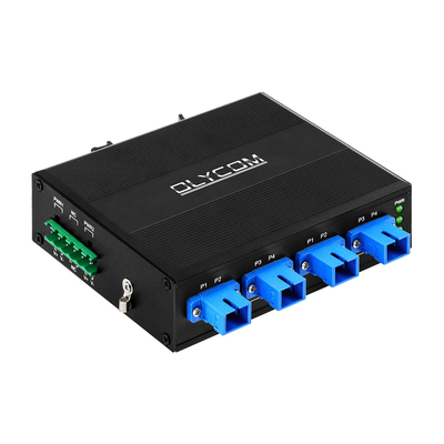 4-PORTOWY OPTYCZNY PRZEŁĄCZNIK BYPASSOWY ZŁĄCZE SC/UPC SIMPLEX 1310/1550NM DC24V MONTAŻ NA DIN