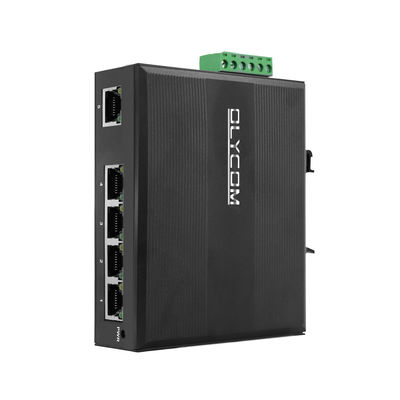 5 portów RJ45 Gigabit Unmanaged Industrial Ethernet Switch z IP40 E-Mark i Din-Rail mounting