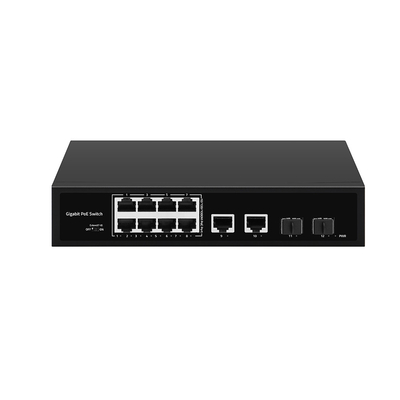 8 portów POE Gigabit Fiber Switch POE Watchdog z 4 portami SFP/RJ45 120W