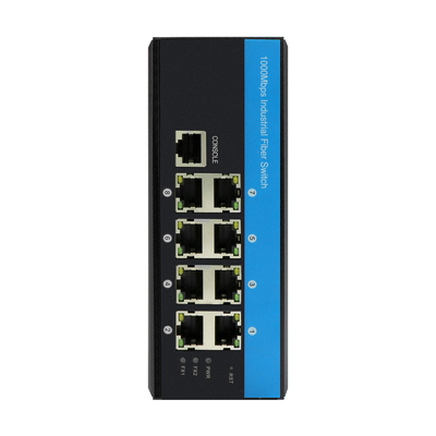 8 Port Managed DC48v Przemysłowy przełącznik ethernet Din Rail Gigabit do użytku zewnętrznego