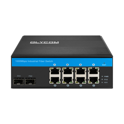 Industrial Managed PoE Switch 8 Port 2.5G Włókno 15.4W/30W PSE 240W Budżet L2 Zarządzany