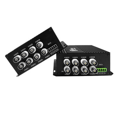 8ch Port RS485 Data 20km Video Digital Optical Converter Włóknooptyczny Konwerter wideo do AHD CVI TVI 1080p Monitoring CCTV