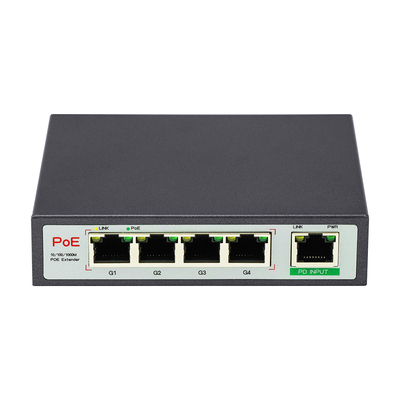 4-portowy gigabitowy przedłużacz PoE 60W PD Uplink Repeater dla kamer IP PoE i urządzeń sieciowych