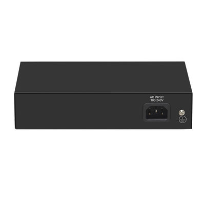 Szybki Ethernet CCTV PoE Switch 4 porty z 2 miedzianymi łączyami górnymi 55W Wprowadzanie prądu AC