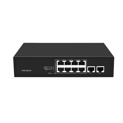 8 Port PoE Switch 10/100M Fast Ethernet VLAN 250-metrowa odległość PoE AC Input Unmanaged