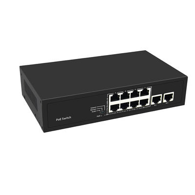 8 Port PoE Switch 10/100M Fast Ethernet VLAN 250-metrowa odległość PoE AC Input Unmanaged