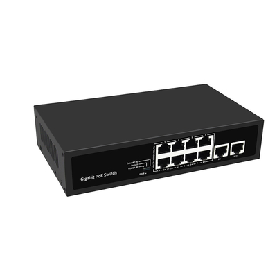 8 portów Gigabit PoE Network Switch VLAN 250-metrowy AI PoE 120W Budżet niezarządzany