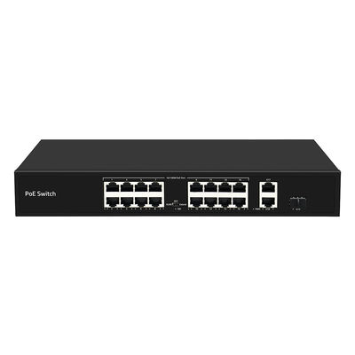16-portowy przełącznik PoE z zasięgiem PoE 250 metrów, 10/100M, obsługa trybu VLAN, budżet 300W, certyfikat CE