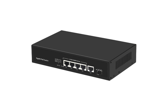 6 portów 10/100/1000mbps POE Fiber Switch With 4 Port Poe Ethernet Switch Producent