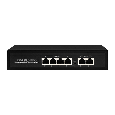 OEM ODM Szybki Ethernet 10/100mbps 4 Port Poe Switch Z 2 Uplink Port Network Switch