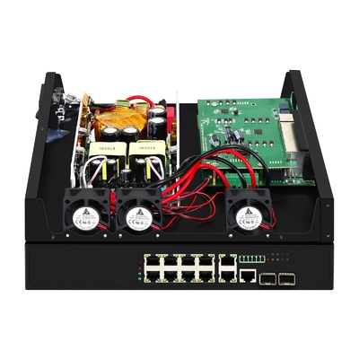 8 portów Poe Switch z 90W zarządzanych 2*2.5Gb portów SFP + 2 portów combo POE przełącznik światłowodowy