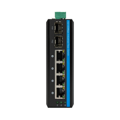 Przemysłowy niezarządzany przełącznik PoE Fast Ethernet SFP Fiber Rugged Network 120W DC48V