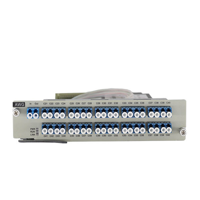 1U rack 100 GHz AWG 40 długości fal Karta Multiplexing/Demultiplexing dla systemów DWDM o dużej pojemności