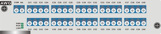 1U rack 100 GHz AWG 40 długości fal Karta Multiplexing/Demultiplexing dla systemów DWDM o dużej pojemności