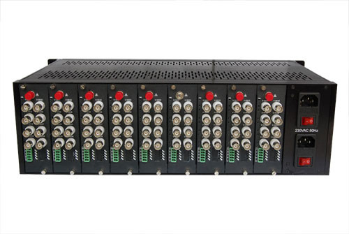 19" 3U 18slots Podwozie Wideo Data Fiber Converter Rack Mount Podwozie Podwójne zasilanie